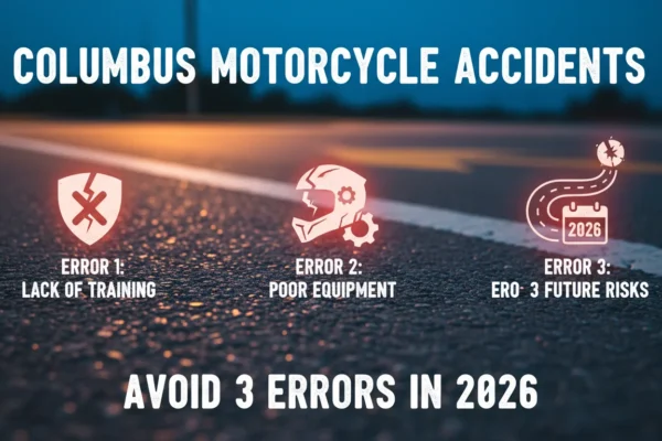 Columbus Motorcycle Accidents: Avoid 3 Errors in 2026