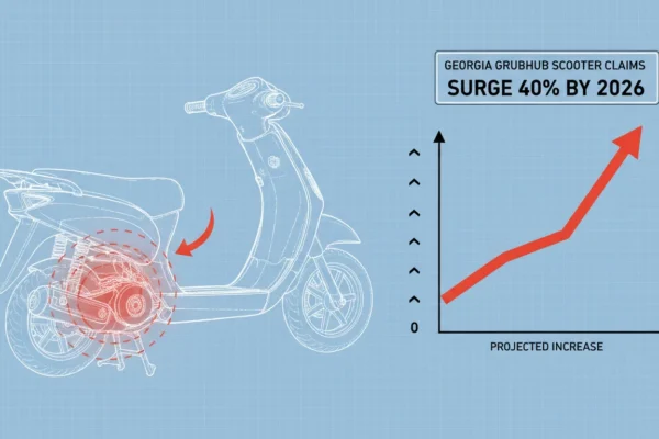 Georgia Grubhub Scooter Claims Surge 40% by 2026