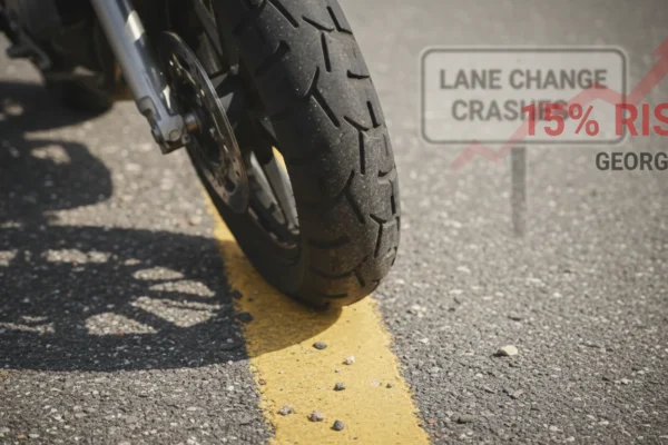 Georgia Motorcycle Lane Changes: 15% Rise in Crashes