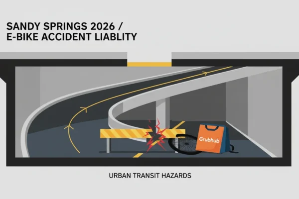 Grubhub E-bike Accidents: Sandy Springs Liability in 2026