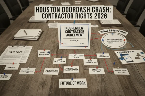 Houston DoorDash Crash: Contractor Rights in 2026