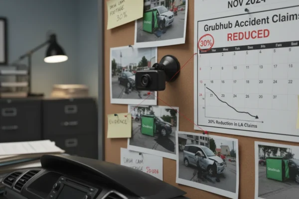 Los Angeles Grubhub Accidents: Dash Cams Cut Claims 30% in