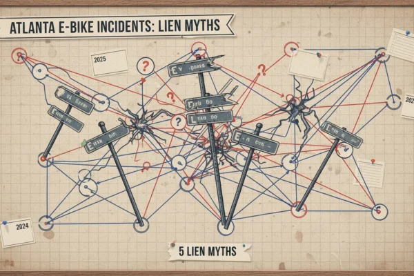 Atlanta Grubhub E-bike Accidents: 5 Lien Myths for 2026