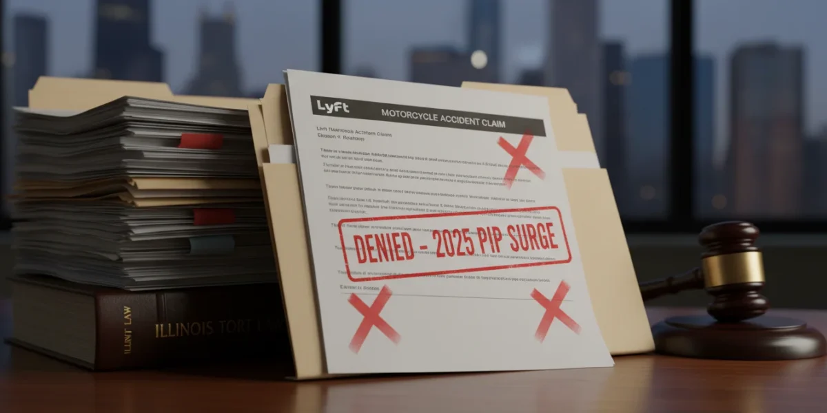 Chicago Lyft Motorcycle Claims: 2025 PIP Denials Surge