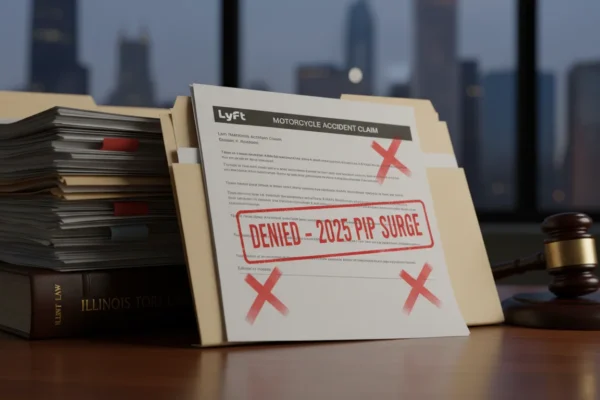Chicago Lyft Motorcycle Claims: 2025 PIP Denials Surge