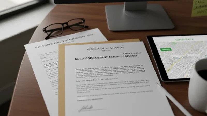 Georgia E-Scooter Law: Grubhub Liability in 2026