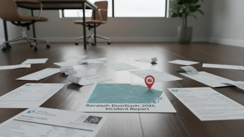 Savannah DoorDash: Off-App Crash Risks in 2026
